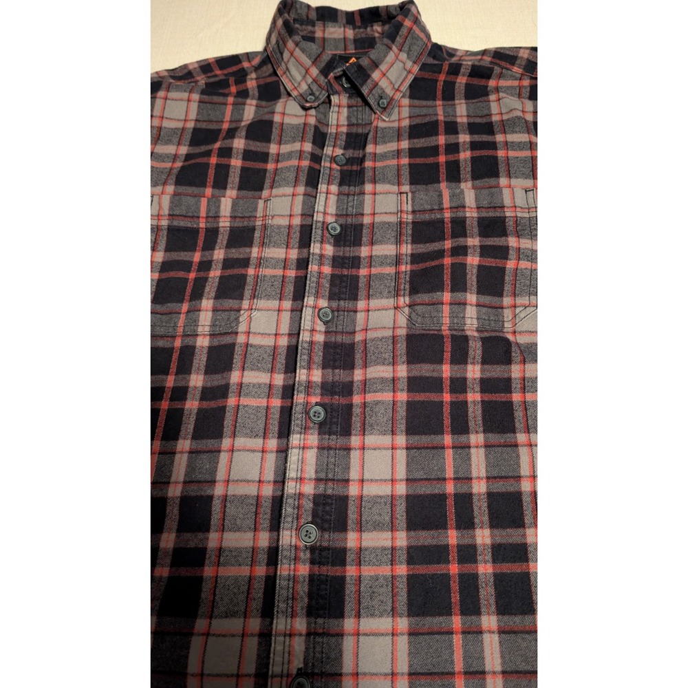 Ridgecut Toughwear Flannel Heavyweight Men's Size XL Button Up Red/Black Plaid